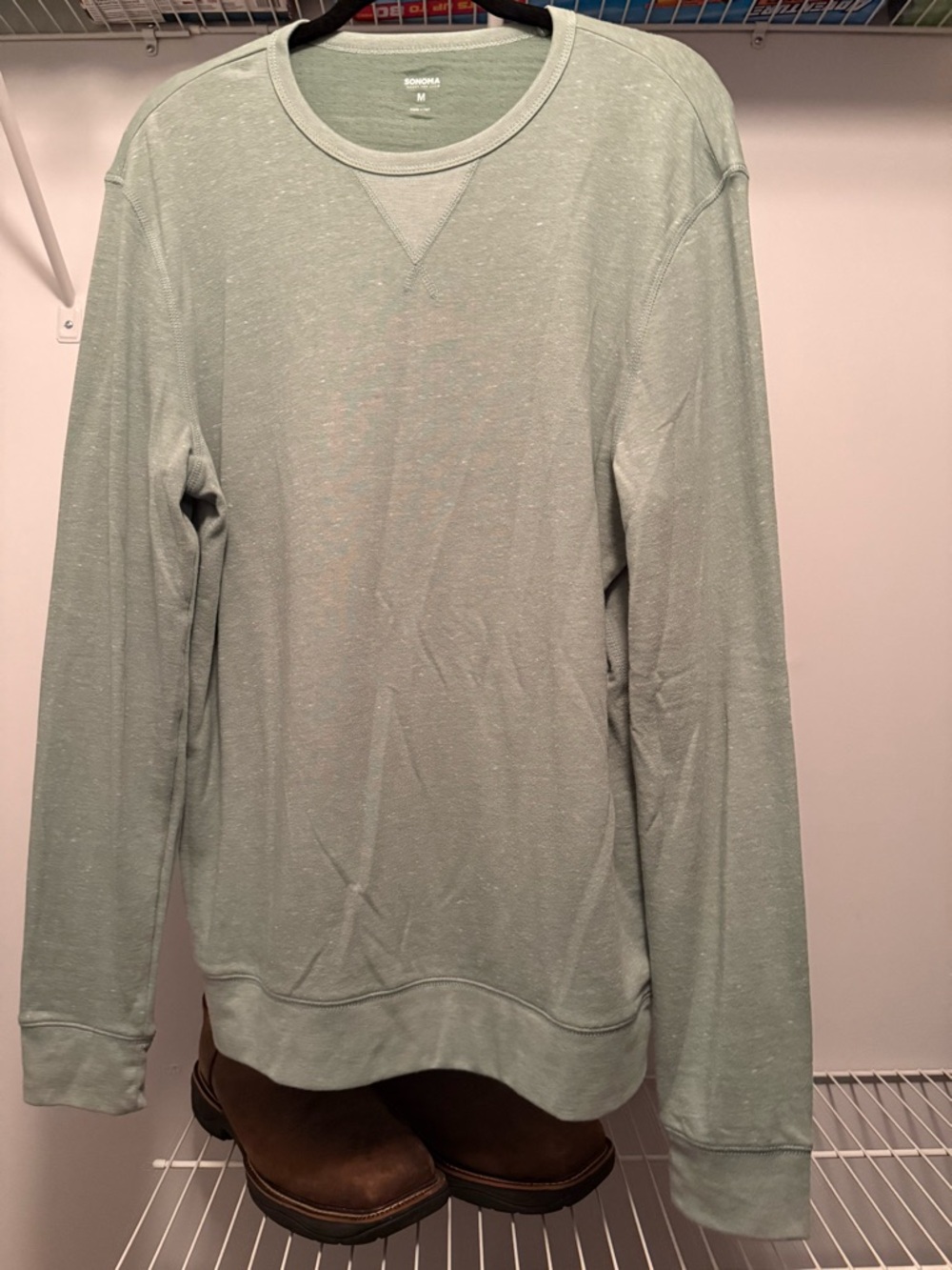 Sonoma Mint Green Crewneck Sweater - Lightweight Casual
